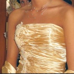 Gold dress worn once